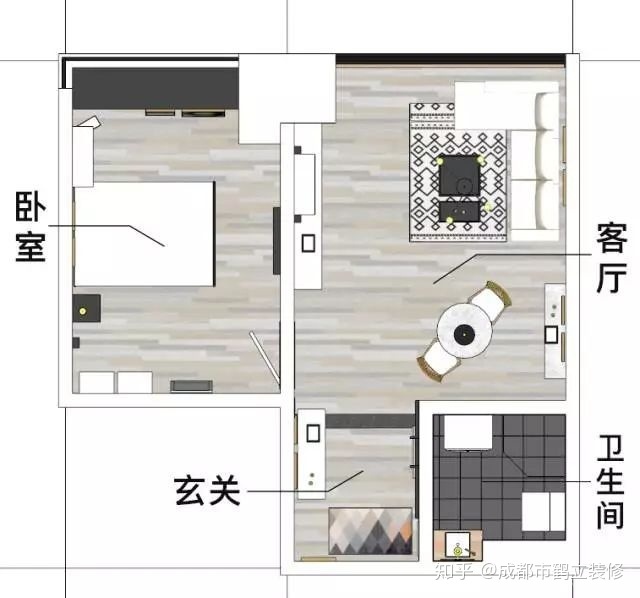 二手房改建，40平米一室一廳公寓改造（附改造前后對(duì)比圖）