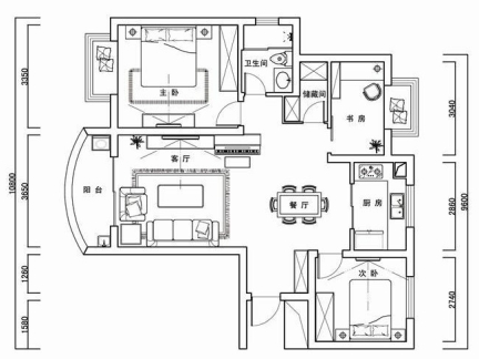 3室1廳1衛(wèi)一廚裝修效果_兩房一廳裝修效果圖_四合院廳裝修效果圖片